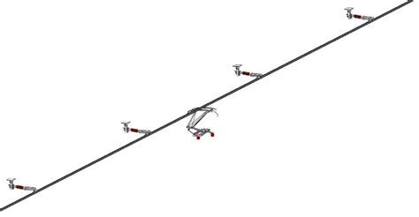 Visualized pantograph-rigid catenary model used in dynamic simulation ...