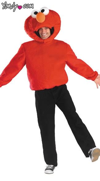 Men's Elmo Costume, Mens Elmo Halloween Costume, Adult Elmo Costume