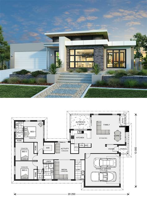 Splendid Three Bedroom Modern House Design | Bungalow style house plans ...