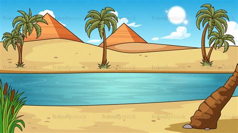 Nile River Background Cartoon Vector Clipart - FriendlyStock