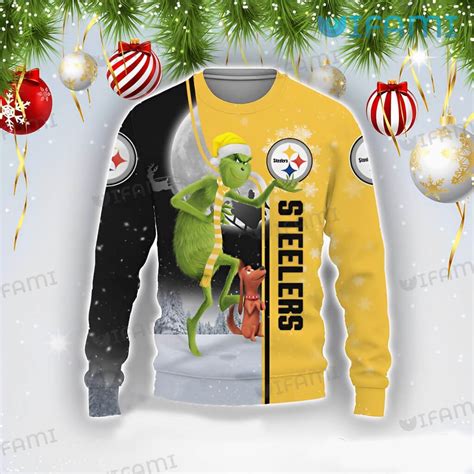 Steelers Christmas Sweater Grinch Max Pittsburgh Steelers Gift ...