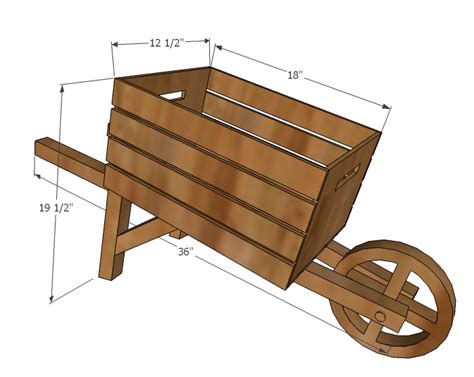 How to Build a Decorative Wood Wheelbarrow | Wooden wheelbarrow, Wooden ...