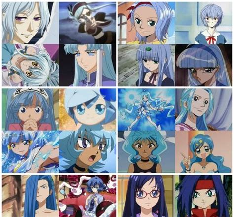 Blue haired anime characters female 2021