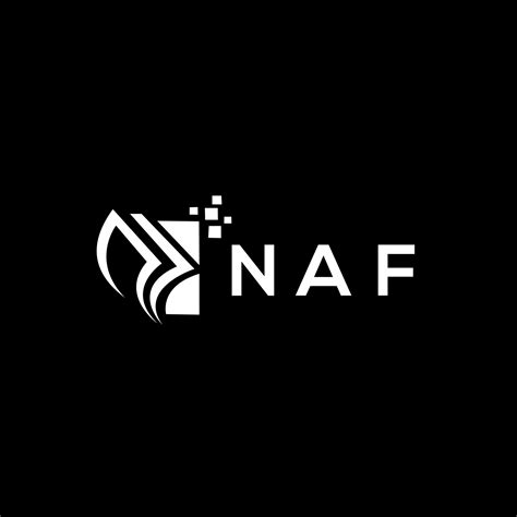 NAF credit repair accounting logo design on BLACK background. NAF ...