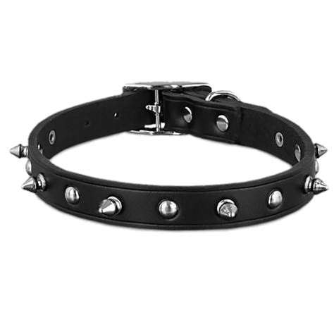 Black Leather Spike Dog Collar transparent PNG - StickPNG