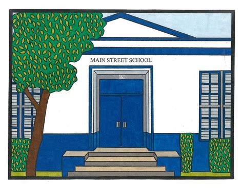 Main Street Elementary School Drawing by Lesley Rutherford - Fine Art ...