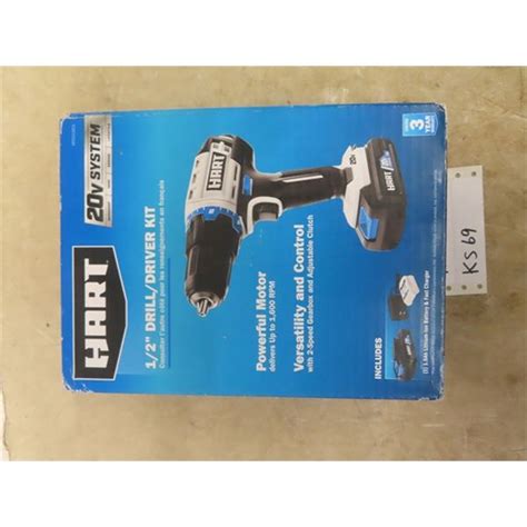 Hart 20V 1/2" Drill/Driver - New in Box includes Battery + Fast Charger ...