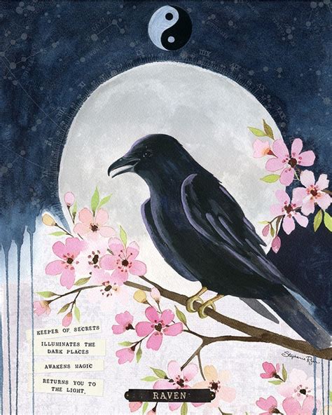 Raven Spirit Animal Art Print