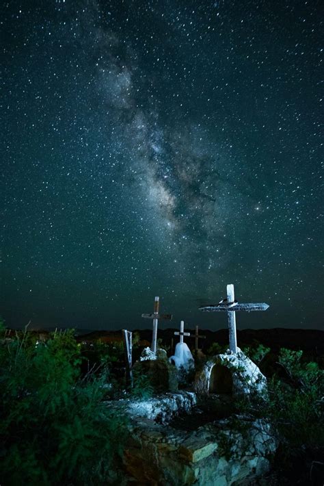 Milky Way over Terlingua Ghost Town Cemetery - Big Bend