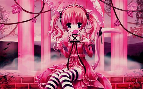 Anime Cute Pink Desktop Wallpapers - Top Free Anime Cute Pink Desktop ...