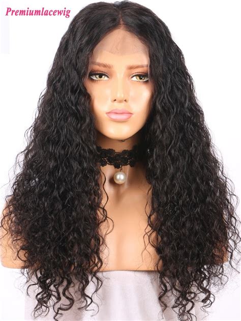 180% Density Brazilian Virgin hair Water Wave Lace front wig wholesale ...