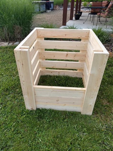 DIY Single & Double Compost Bin Plans With Adjustable Front Slats | Diy ...