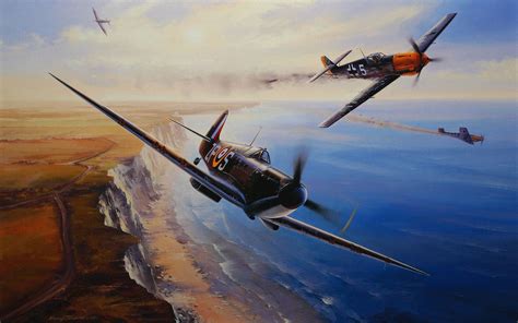 Spitfire Dogfight Wallpaper