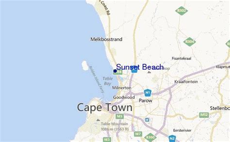 Sunset beach Cape Town map - Map of sunset beach Cape Town (Western ...