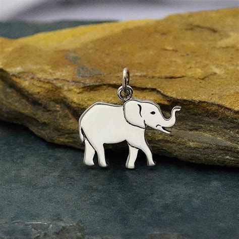 Sterling Silver Layered Elephant Charm