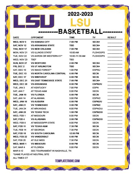 Lsu Girls Basketball Schedule 2024-2024 - Rosy Waneta