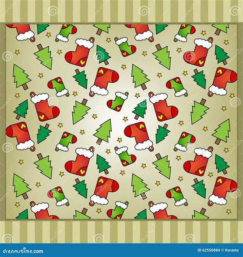 Christmas Background with Stockings Stock Vector - Illustration of ...