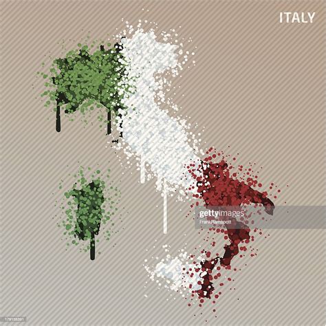 Italy Flag Color Paint Graffiti Map Grunge High-Res Vector Graphic ...