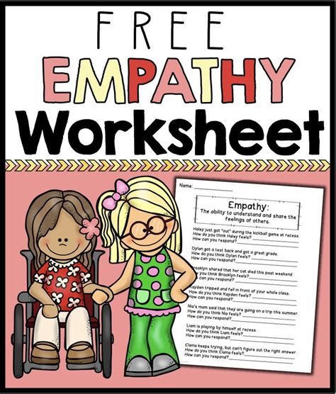 A worksheet to help students learn what empathy is and how they can ...