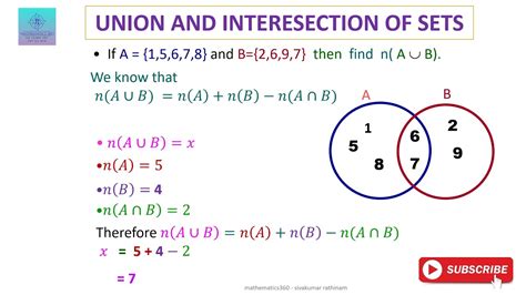 shorts1 Maths360 union of sets part 1 - YouTube