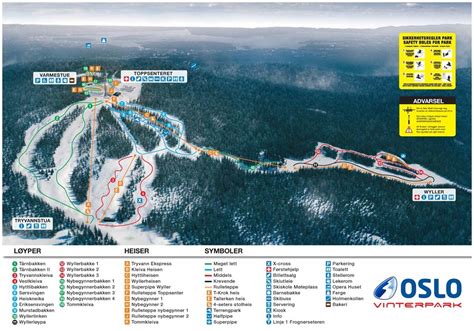 Tryvann Piste Map / Trail Map