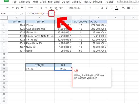 [Video] Cách sử dụng hàm VLOOKUP trong Google Sheet để tìm dữ liệu