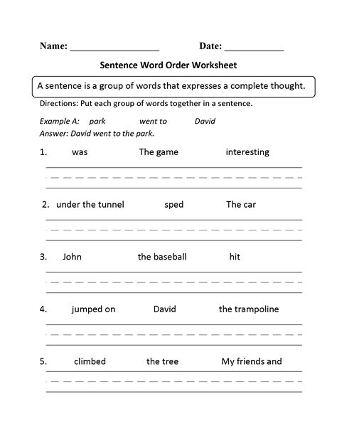 Beginner Sentence Building Worksheets Here is a graphic preview for all ...