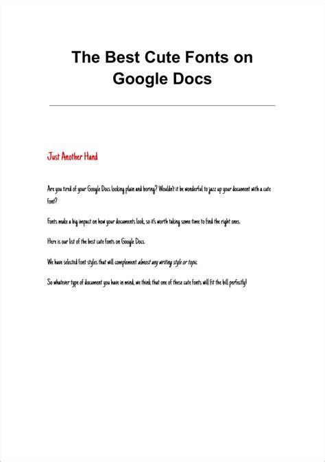 The Best Cute Fonts on Google Docs & Google Slides