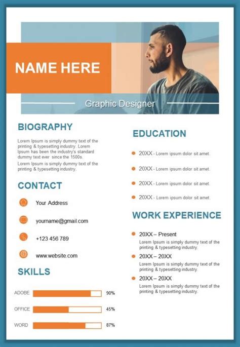 Graphic Designer Resume Inspiration