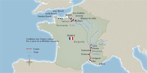 Rhone River Cruise Map