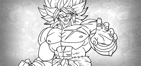 How To Draw Broly Coloring Page Trace Drawing Ball Drawing Dragon ...