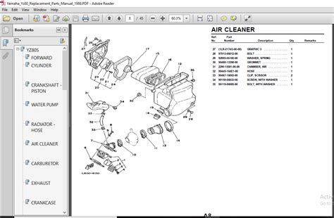 Yamaha Yz80 Replacement Parts Manual 1986 - PDF DOWNLOAD - HeyDownloads ...