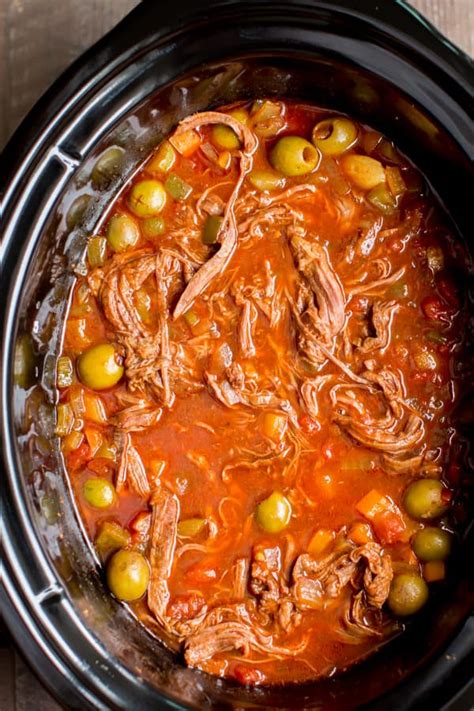 Slow Cooker Ropa Vieja (Cuban Beef) - The Magical Slow Cooker