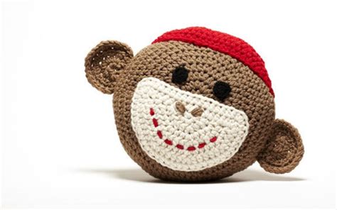 Crochet Sock Monkey Pillow - Etsy