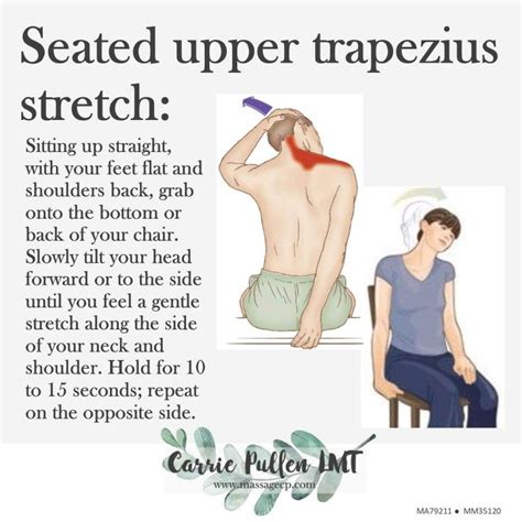 This is a neat way to use your chair to stretch the upper trapezius. 😌 ...