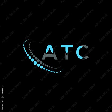 ATC letter logo design on black background.ATC creative initials letter ...