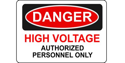 Clipart - Danger - High Voltage Authorized Personnel Only