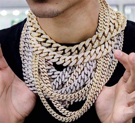 Cuban Link Chain - Iced Out Chains - Twenty 7 Links | Gold chains for ...