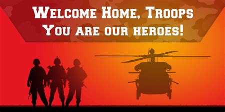 Welcome Home Military Banner - Signazon