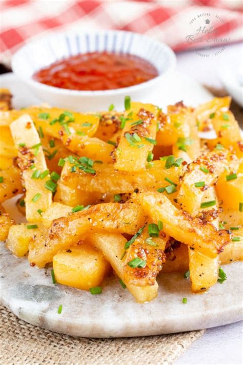 Swede Chips (Rutabaga Fries) with Honey Mustard | Fuss Free Flavours