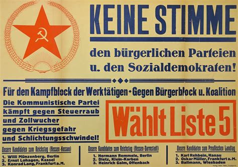 Communist Party of Germany poster | Title translation reads … | Flickr