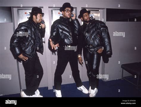 Run DMC, (from left) Reverend Run (Joseph Simmons), Darryl McDaniels ...