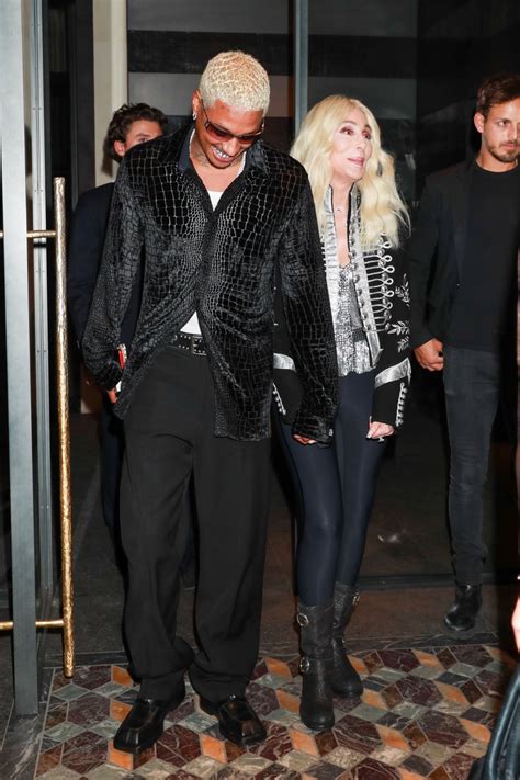 CHER and Alexander Edwards Leaves Hotel Costes in Paris 10/02/2023 ...