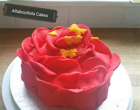 Flower rose petal cake | Rose petal cake, Cake, Petal cake