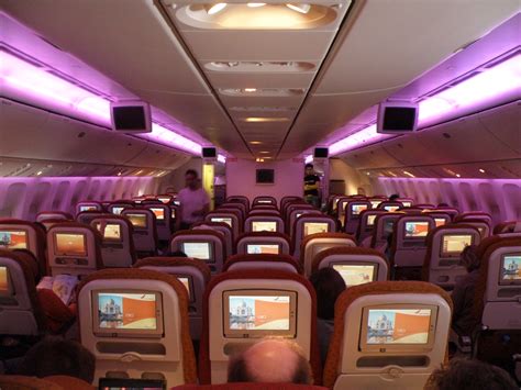 File:Air India Boeing 777 economy class violet mood lighting.JPG