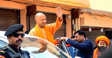 Uttar Pradesh Chief Minister Yogi Adityanath visits Hanumangari Temple