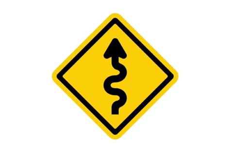 Winding Road Sign Graphic by rasol.designstudio · Creative Fabrica