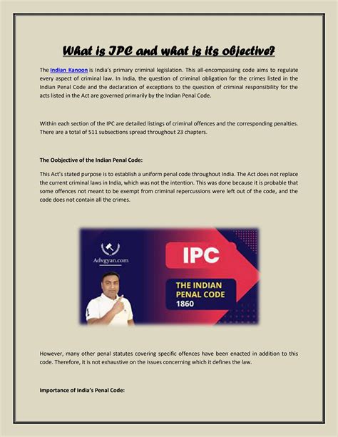 What is IPC and what is its objective? by adv gyan - Issuu