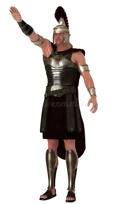 Roman salute stock photo. Illustration of warrior, isolated - 26436148