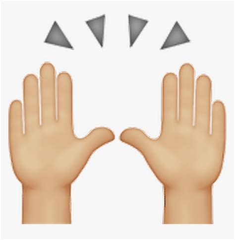 Brown Praise Hands Emoji , Png Download - Yellow High Five Emoji ...